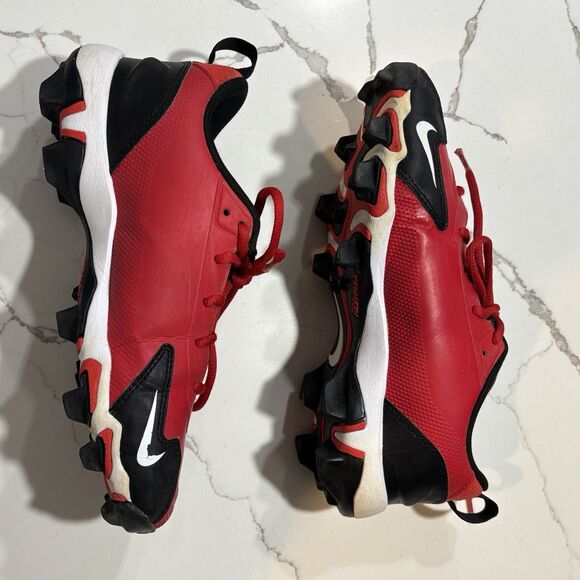 Nike Fast Flex Trout Football Cleats Red Black Boys Size 5.5Y - Picture 6 of 13